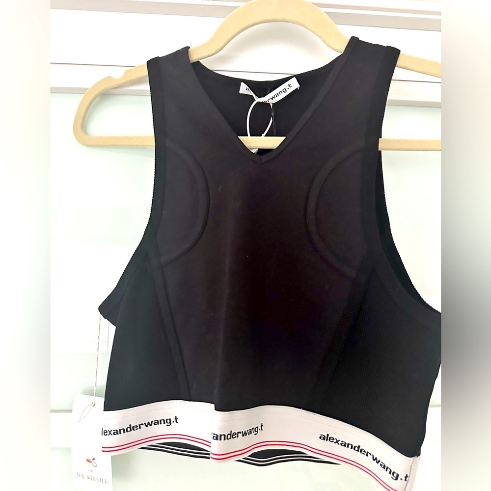 *NEW WITH TAGS* ALEXANDER WANG RACERBACK CROP TANK SIZE M